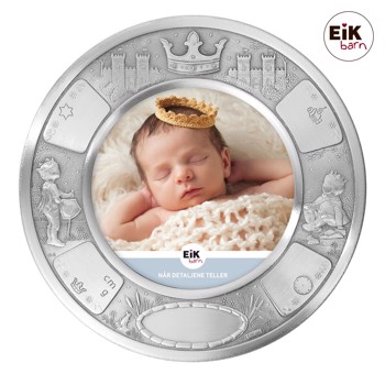 Noa Kids tin fotoramme (rund) prins Ø18cm