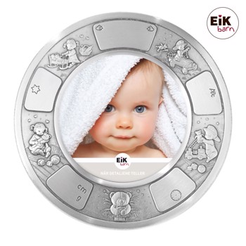 Noa Kids tin fotoramme (rund) hjertevenner Ø18cm