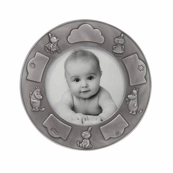 Noa Kids fortinnet fotoramme (rund) med Mumi & Lille My