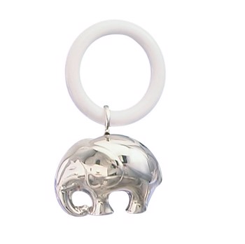 Noa Kids forsølvet rangle elefant