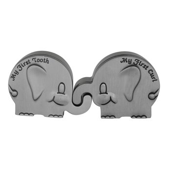 Noa Kids fortinnet æske første tand/hårlok elefant -4,5*6cm