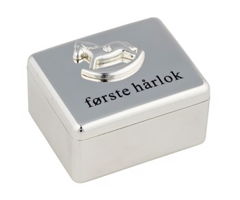Noa Kids forsølvet æske "første hårlok" Bambino