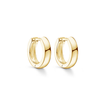 Creoler i forgyldt sølv, 3 x 12 mm – Støvring Design