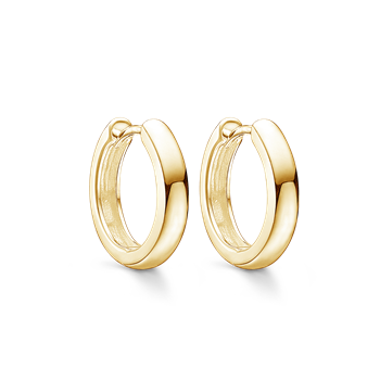 Creoler i forgyldt sølv, 3 x 15 mm – Støvring Design
