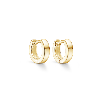 Creoler i forgyldt sølv, 3 x 10 mm – Støvring Design