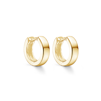 Creoler i forgyldt sølv, 3 x 12 mm – Støvring Design
