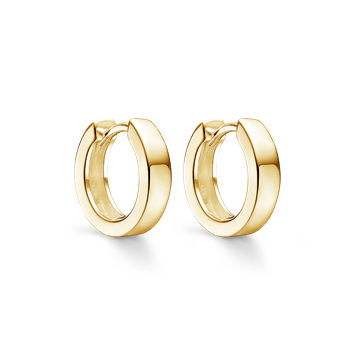 Creoler i forgyldt sølv, 3 x 13 mm – Støvring Design