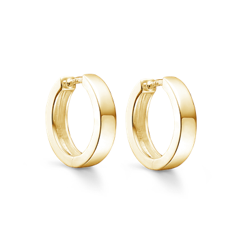 Creoler i forgyldt sølv, 3 x 15 mm – Støvring Design