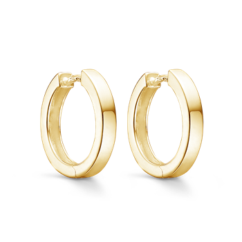 Creoler i forgyldt sølv, 3 x 18 mm – Støvring Design