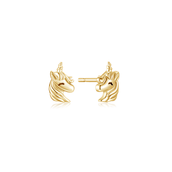 Ørestikker i forgyldt sølv, 3,6 x 2,2 mm – Støvring Design