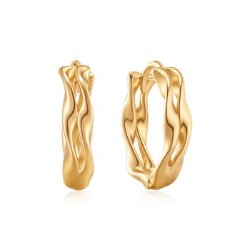 Creoler i forgyldt sølv, 11 x 3,6 mm – Støvring Design