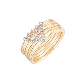 Ring i forgyldt sølv med zirkonia – Støvring Design