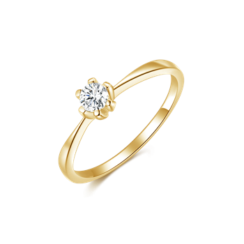 Ring i rhodineret sterling sølv med klar zirkonia – Støvring Design