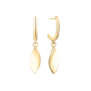 Creoler i forgyldt sølv, 19 x 7 mm – Støvring Design
