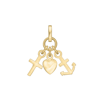 Vedhæng i forgyldt sølv, 5 x 5 mm – Støvring Design