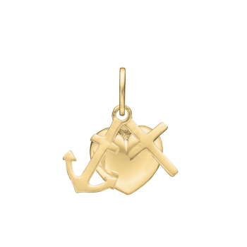 Vedhæng i forgyldt sølv, 12 x 10 mm – Støvring Design