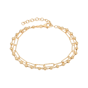 Armbånd i forgyldt sølv med ugle – Støvring Design