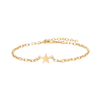Armbånd i forgyldt sølv med stjerne – Støvring Design