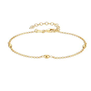 Armbånd i forgyldt sølv med ugle, 17 cm – Støvring Design