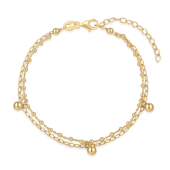 Armbånd i forgyldt sølv med ugle – Støvring Design