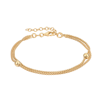 Armbånd i forgyldt sølv med ugle – Støvring Design