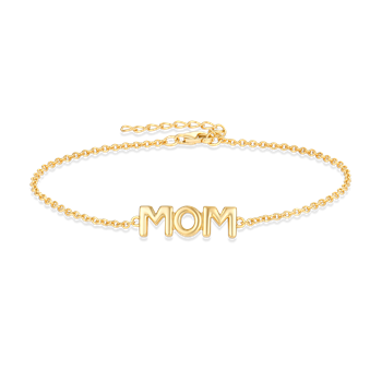 Mom armbånd i forgyldt sølv – Støvring Design
