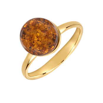 Ring i forgyldt sølv med ugle – Støvring Design
