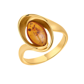 Ring i forgyldt sølv – Støvring Design
