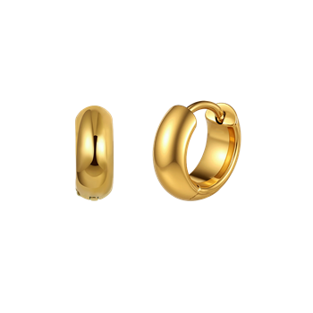 Creoler i forgyldt sølv, 11 x 4 mm – Støvring Design