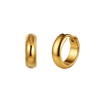 Creoler i forgyldt sølv, 13 x 4 mm – Støvring Design