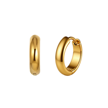 Creoler i forgyldt sølv, 16 x 4 mm – Støvring Design