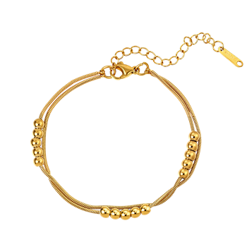 Armbånd i forgyldt sølv med ugle, 16,5 x 5 mm – Støvring Design