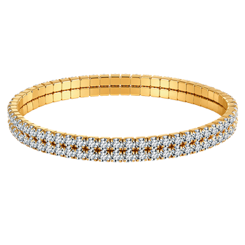 Armbånd i forgyldt sølv med klar zirkonia – Støvring Design