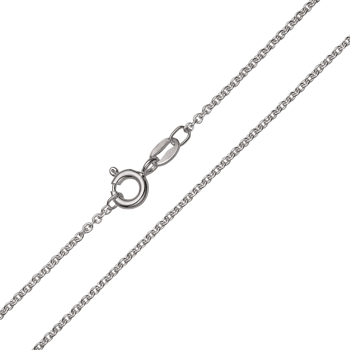 Halskæde i rhodineret sterling sølv med anker, 30 mm – Støvring Design