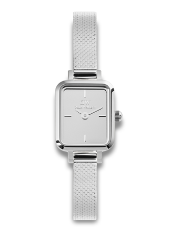 Daniel Wellington Quadro Mini Reflection Silver dameur med spejlglas urskive