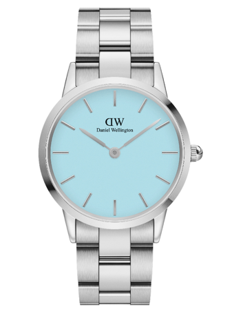 Daniel Wellington Iconic Link Capri herreur med brun læderrem