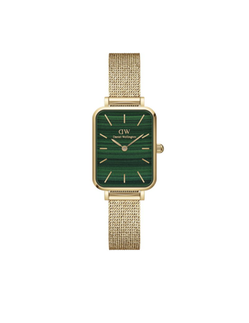 Daniel Wellington Quadro Evergold dameur med forgyldt meshlænke