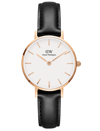 Daniel Wellington CLASSIC PETITE SHEFFIELD Rose dameur i rosaforgyldt med sort læderrem