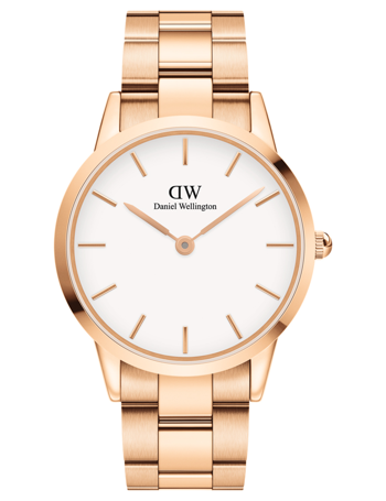 Daniel Wellington Iconic Link herreur med rosaforgyldt stållænke