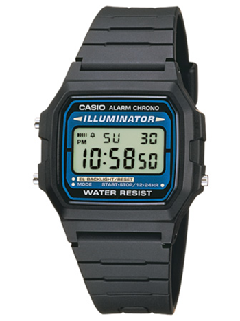 Casio Classic F-105W-1AWYEF ur i gummi med rem