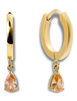 Mockberg Belle Gold Hoops Champagne Ørering - Mockberg hos Houmann.dk
