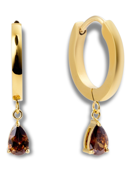 Mockberg Belle Gold Hoops Coffee Ørering - Mockberg hos Houmann.dk