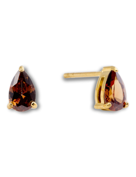 Mockberg Belle Gold Med. Studs Coffee Ørering - Mockberg hos Houmann.dk