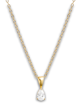 Mockberg Belle Gold Necklace White Halskæde - Mockberg hos Houmann.dk