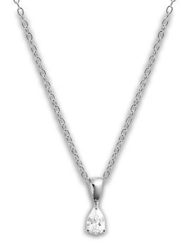 Mockberg Belle Silver Necklace White Halskæde - Mockberg hos Houmann.dk