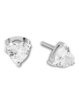 Mockberg Bonne Silver Studs White Ørering - Mockberg hos Houmann.dk