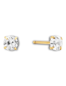Mockberg Jolie Gold Med. Stud White Ørering - Mockberg hos Houmann.dk