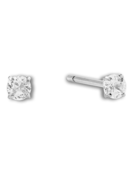 Mockberg Jolie Silver Sm. Stud White Ørering - Mockberg hos Houmann.dk