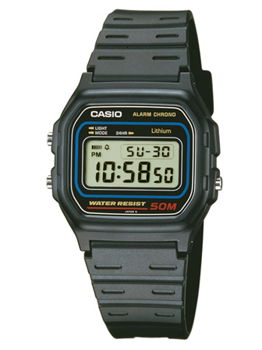 Casio Classic W-59-1VQES unisex-ur i gummi med rem