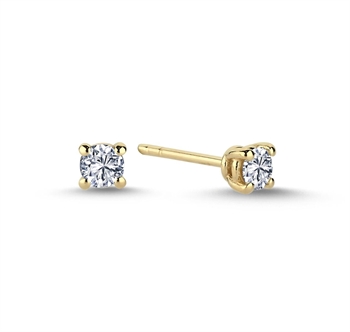 The One ørestikkere, med i alt 0,36 ct Diamant i 14 kt guld